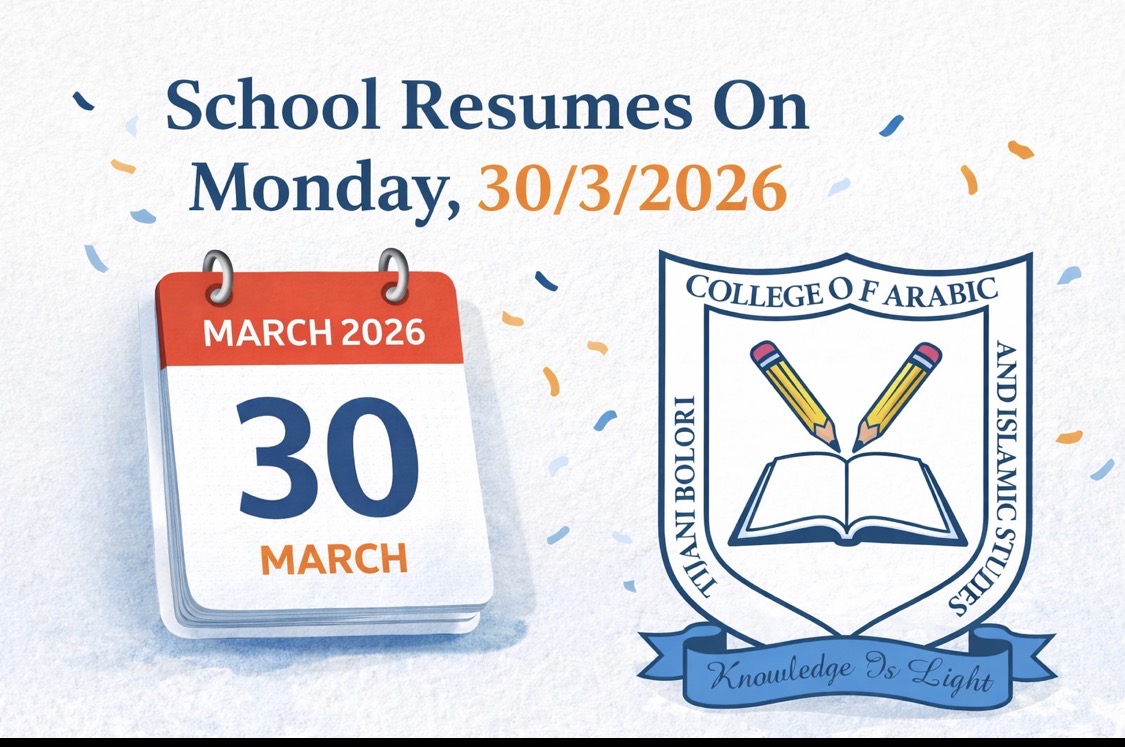 📰 School Resumption Notice